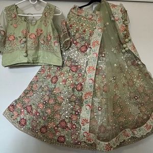 Net designer Embroidered lehenga choli